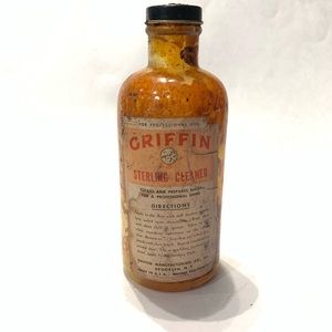 Vintage Griffin Sterling Cleaner Empty Bottle
